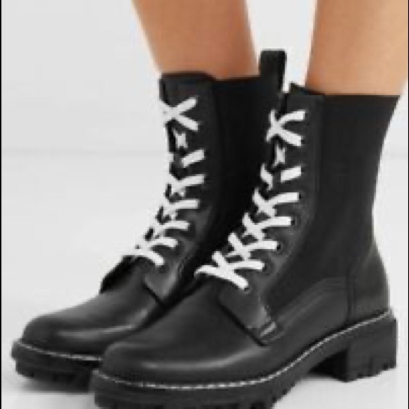 Rag & Bone Shiloh black combat boots 39.5 - Picture 7 of 8